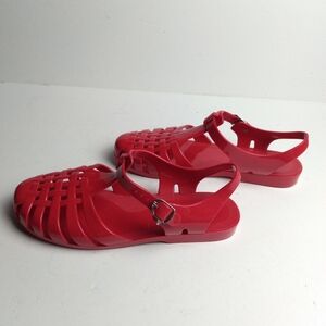 Kali red retro jelly shoes beach water shoes size 11